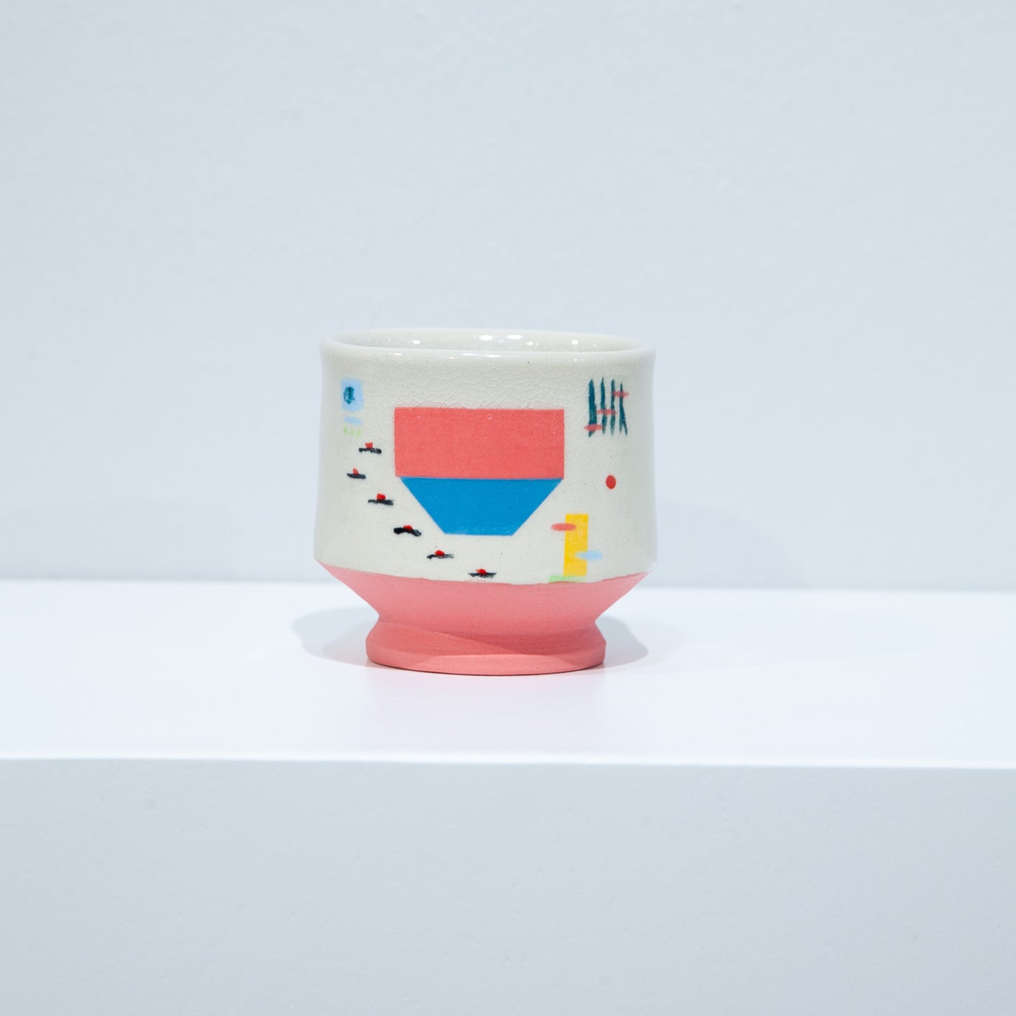 Ceramic Cup | White | Pink | Viva Gallery Collaboration