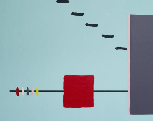 Mint Blue No.1 | Original Framed Painting – Empty Chair Series by Brooks Tipton - Brooks Tipton Art