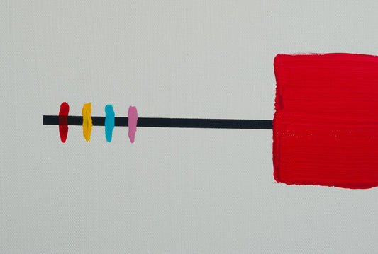 Mid-Century White No.1 | Original Framed Painting – by Brooks Tipton - Brooks Tipton Art