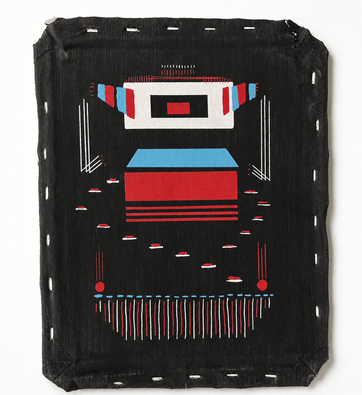 What Is The Past | First edition screen print on hand painted canvas 11"x14"