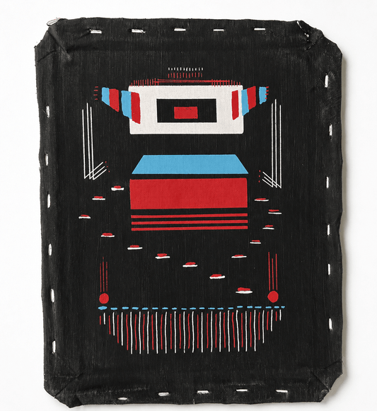 What Is The Past | First edition screen print on hand painted canvas 11"x14"