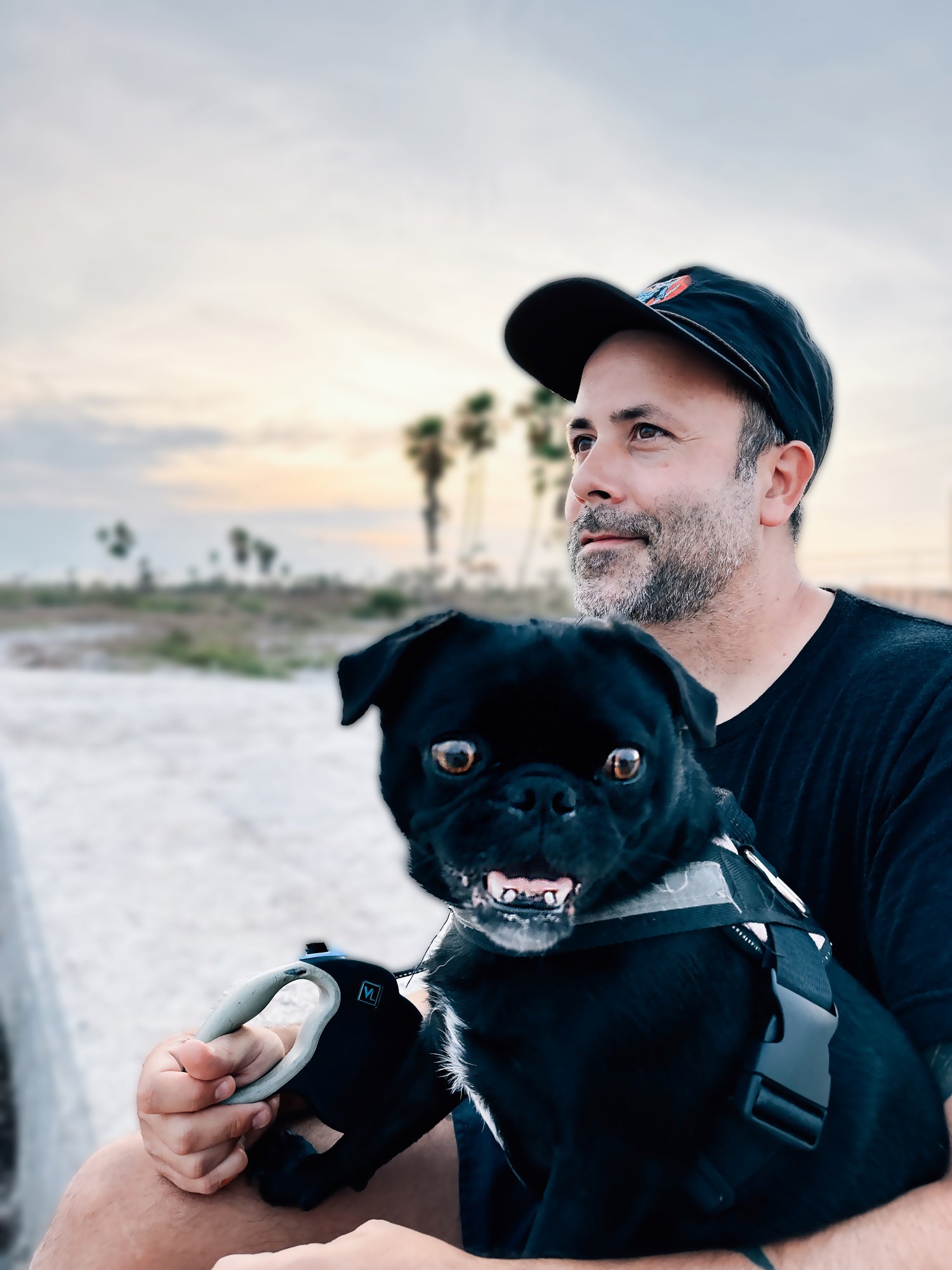 Brooks Tipton | Tampa Bay artist with his pug, Billie