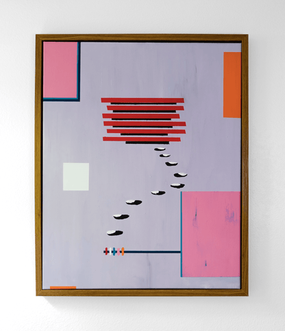 Eastern Pasque No.1  | Original Framed Painting – Framed size: 25.75" x 31.75"