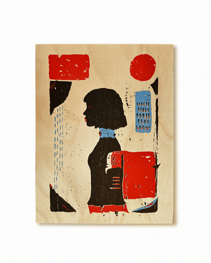 Liminal Suspension | FIRST EDITION screen print on wood panel – Size: 9" x 12"