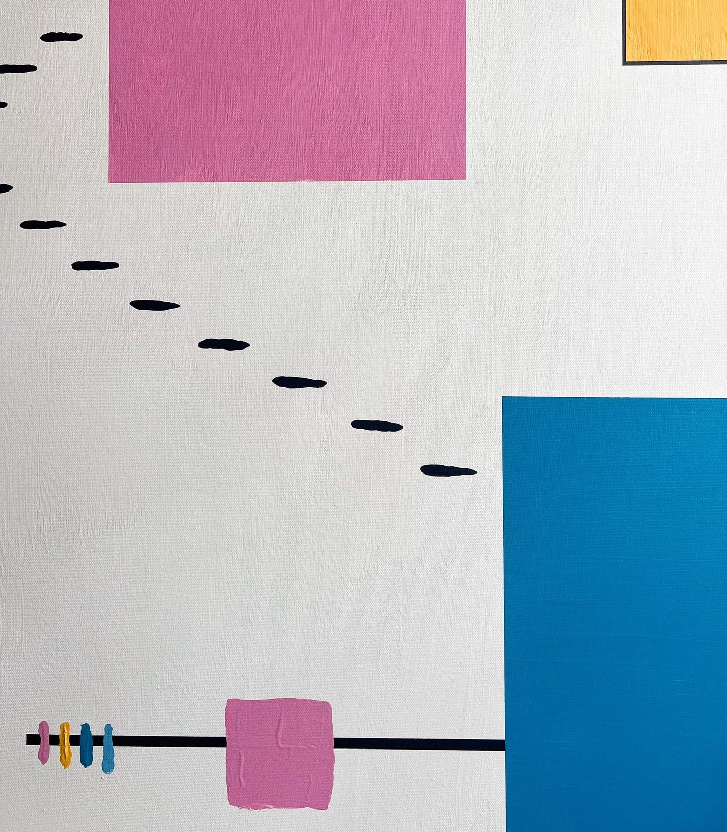 Mid Century White No.2 | Original Framed Painting – by Brooks Tipton - Brooks Tipton Art 