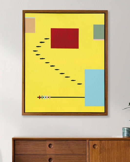 Sun Flare Yellow No.1 | Original Framed Painting – by Brooks Tipton - Brooks Tipton Art 