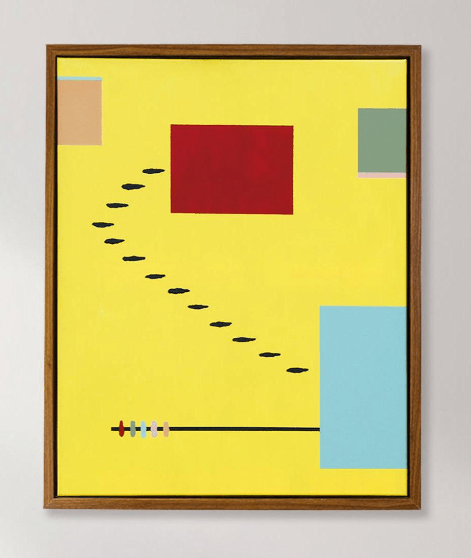 Sun Flare Yellow No.1 | Original Framed Painting – Framed size: 25.75" x 31.75"