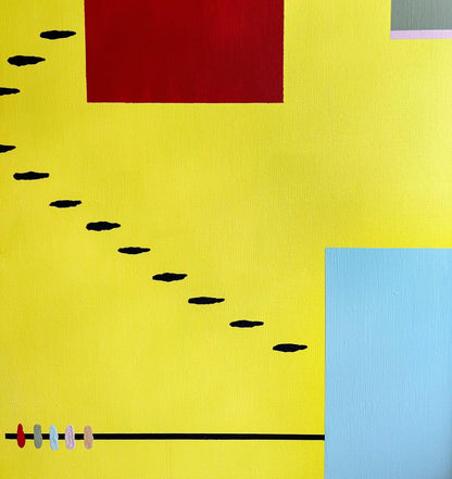 Sun Flare Yellow No.1 | Original Framed Painting – by Brooks Tipton - Brooks Tipton Art 