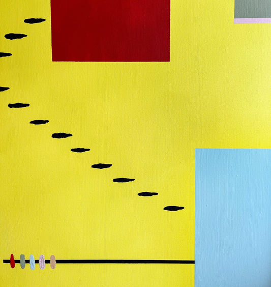 Sun Flare Yellow No.1 | Original Framed Painting – by Brooks Tipton - Brooks Tipton Art 